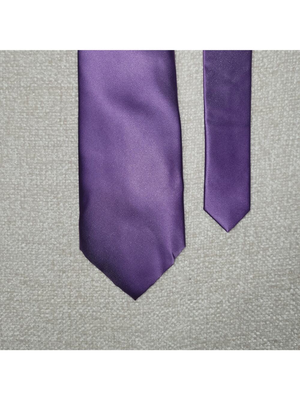 Hisdern Purple Neck Tie Handmade Formal Wedding Business Casual 3in
